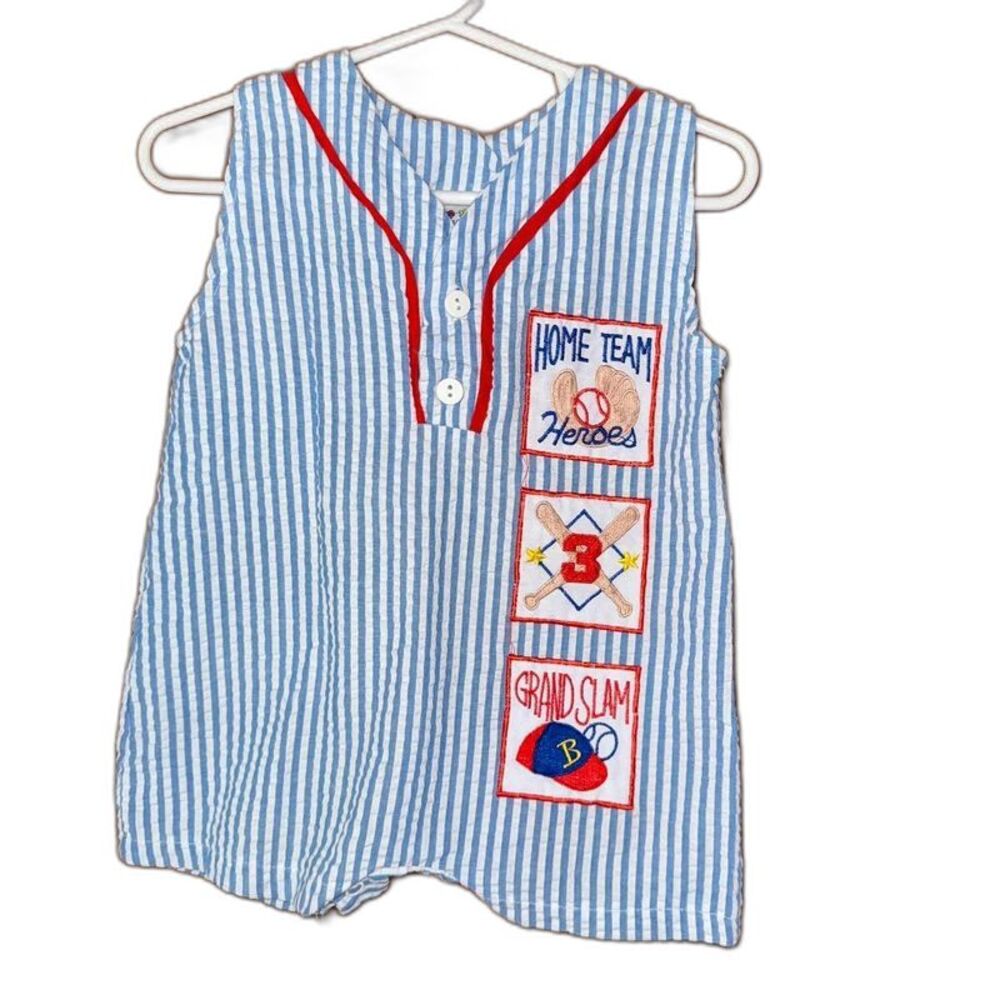 Vintage Mon Petit Baseball Romper